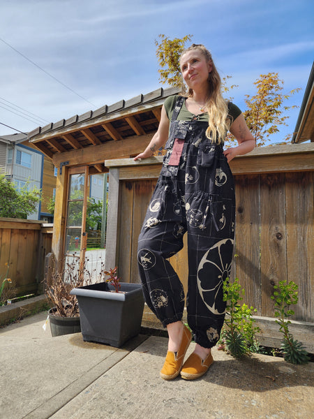 Cat Kamon Patchwork Overall Jumpsuit