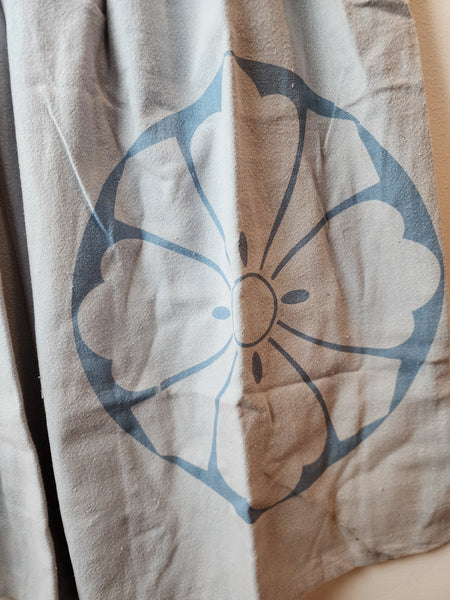 Cherry Blossom Kamon Grey Stonewash Hakama Pants