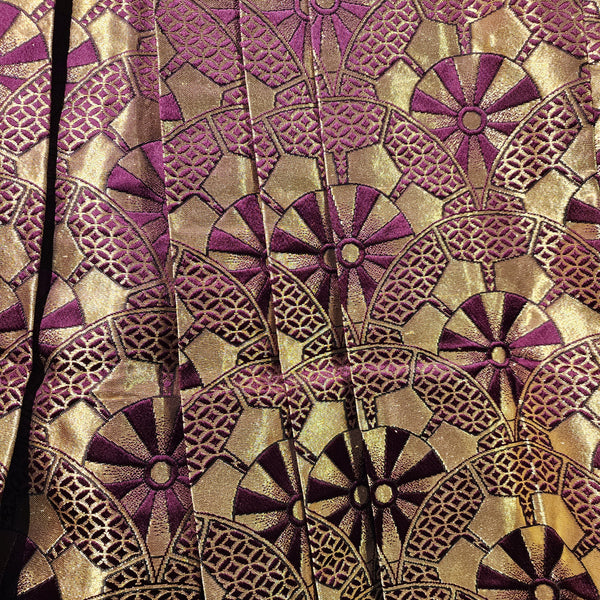 Vintage Purple Gold Hakama Pants L90cm