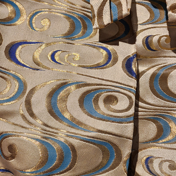 Vintage Blue Waves Hakama Pants L87cm