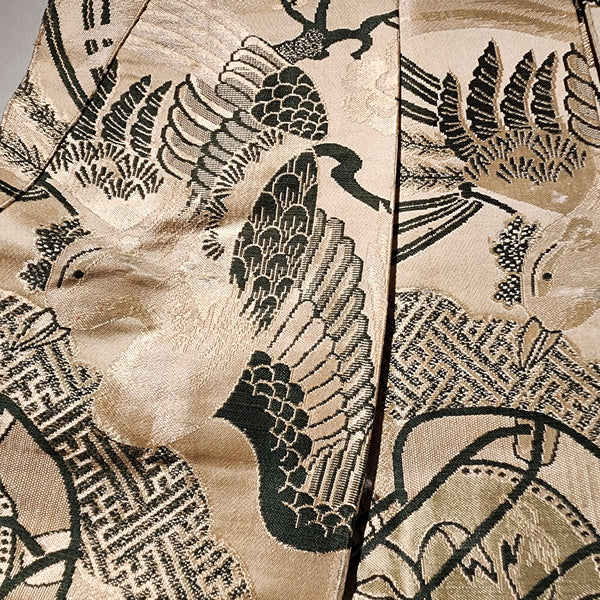 Vintage Traditional Flower & Bird Hakama Pants L90cm