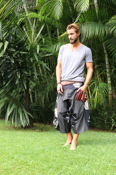 Takeda Black Waist Tied Samurai Pants