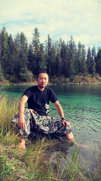 Ronin Waves (BLACK) Waist Tied Samurai Pants