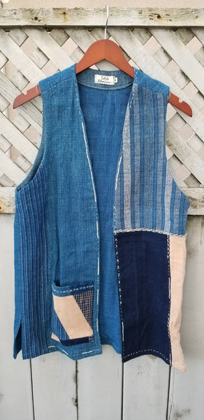 Natural Dyed Indigo Vest
