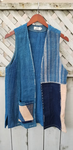 Natural Dyed Indigo Vest