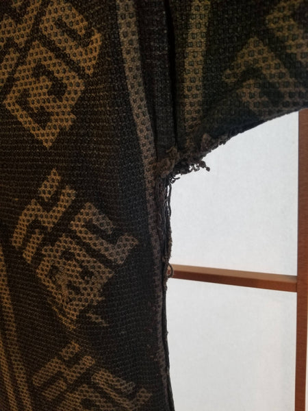 Early Showa Period Japanese Axe Print Reversible Fireman Jacket