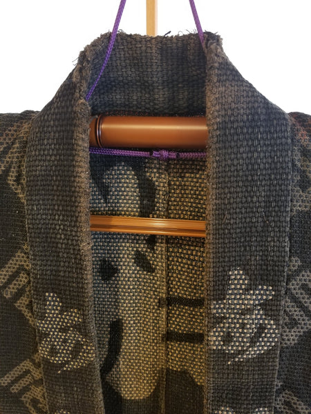 Early Showa Period Japanese Axe Print Reversible Fireman Jacket