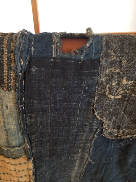 RARE Meiji Era (1900s) Indigo Boro Patchwork Yogi Bodoko Kimono