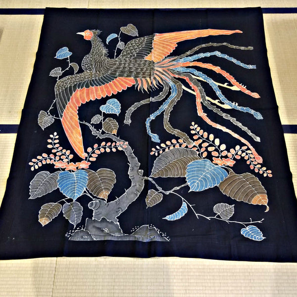 Meiji Era 1900s Japanese Antique Phoenix Tsutsugaki