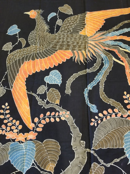 Meiji Era 1900s Japanese Antique Phoenix Tsutsugaki