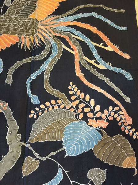 Meiji Era 1900s Japanese Antique Phoenix Tsutsugaki