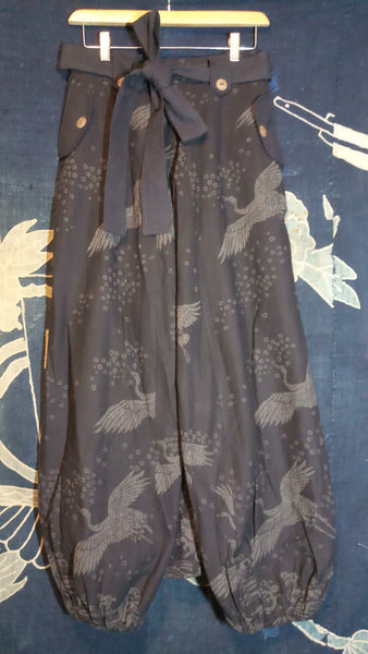 New Sakura Crane Karate Baggy Poncho Harem Pants