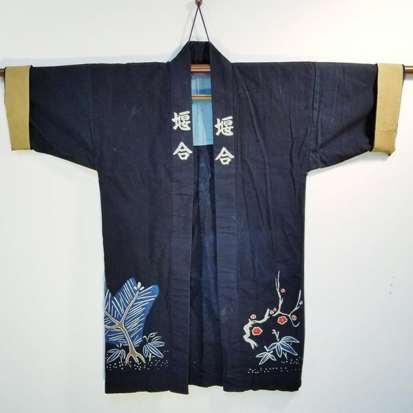 Tsutsugaki Crane Design Hanten Jacket