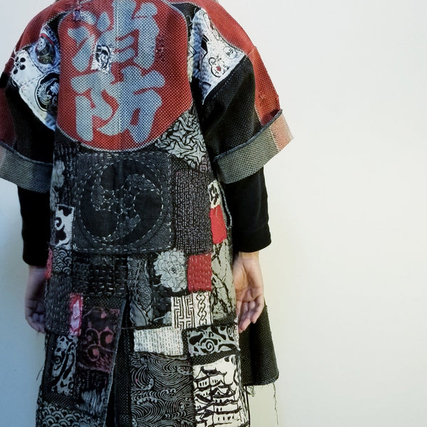 Handstitched Sashiko Patchwork Japanese Fireman Jacket