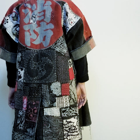Handstitched Sashiko Patchwork Japanese Fireman Jacket