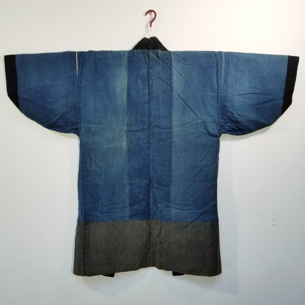 Reversible Indigo Folk Noragi Jacket