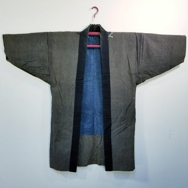 Reversible Indigo Folk Noragi Jacket