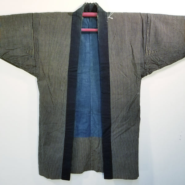 Reversible Indigo Folk Noragi Jacket