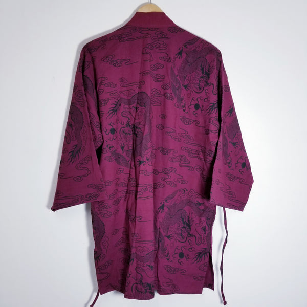 Mahogany Red Dragon Noragi Kimono