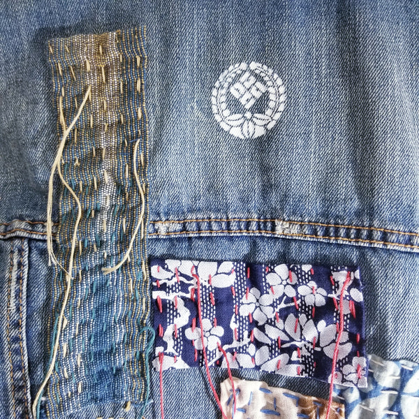 Handstitched Sashiko Retro Patchwork Vest