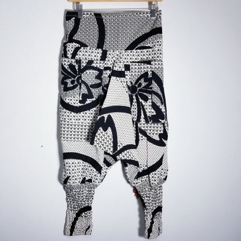 White Samurai Crest Ninja Pants