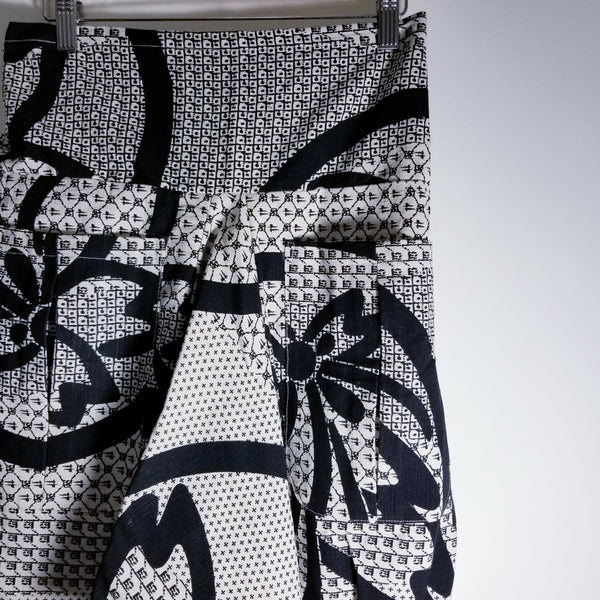 White Samurai Crest Ninja Pants