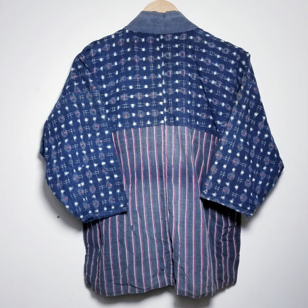 Aizome indigo Kasuri Ikat Noragi