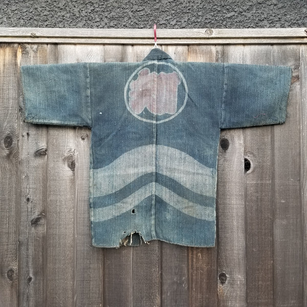 Rare 1930s Indigo Blue Antique Fireman Jacket