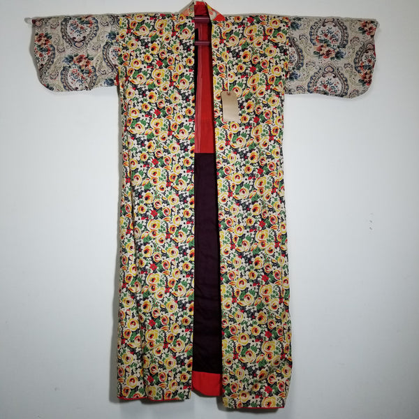 Antique Reversible Folk Boro kimono