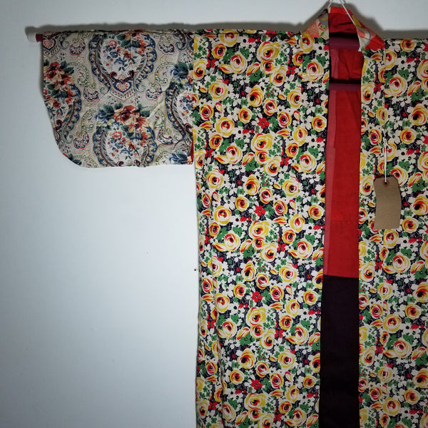 Antique Reversible Folk Boro kimono