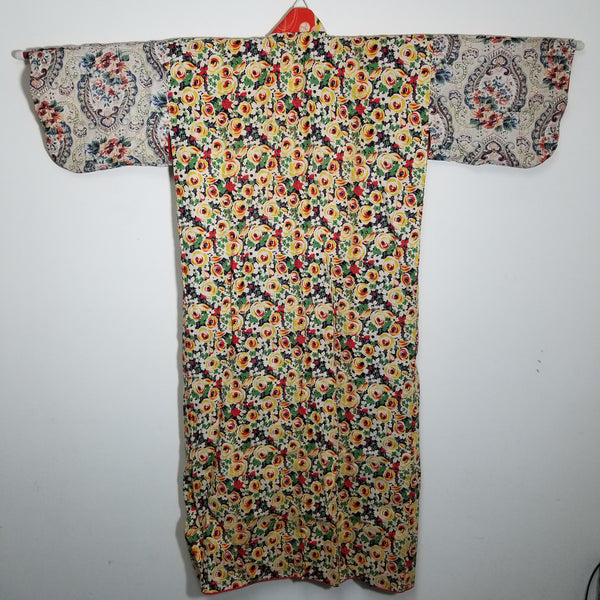 Antique Reversible Folk Boro kimono
