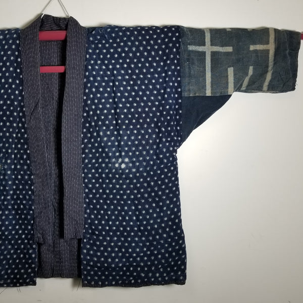Aizome Indigo Antique Folk Boro Reversible Noragi