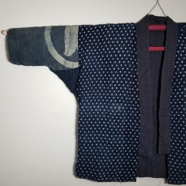 Aizome Indigo Antique Folk Boro Reversible Noragi