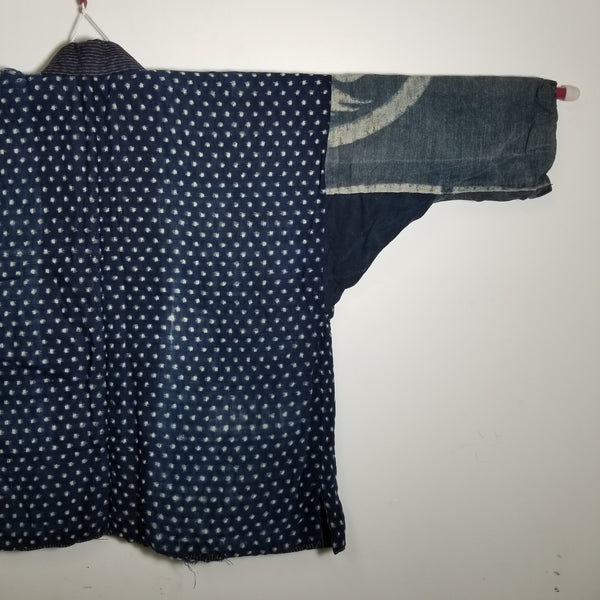 Aizome Indigo Antique Folk Boro Reversible Noragi