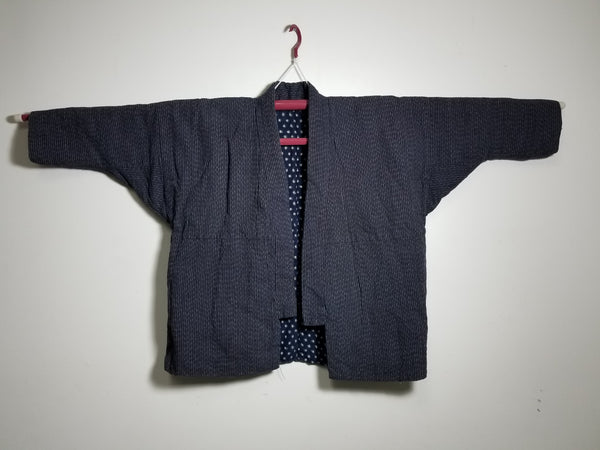 Aizome Indigo Antique Folk Boro Reversible Noragi