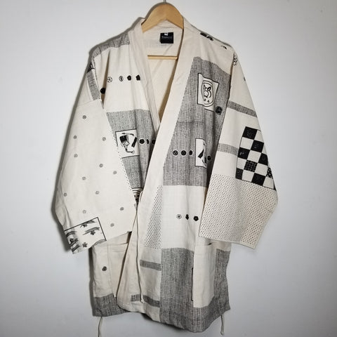 White Bunny Crests Noragi Kimono Regular & XXL