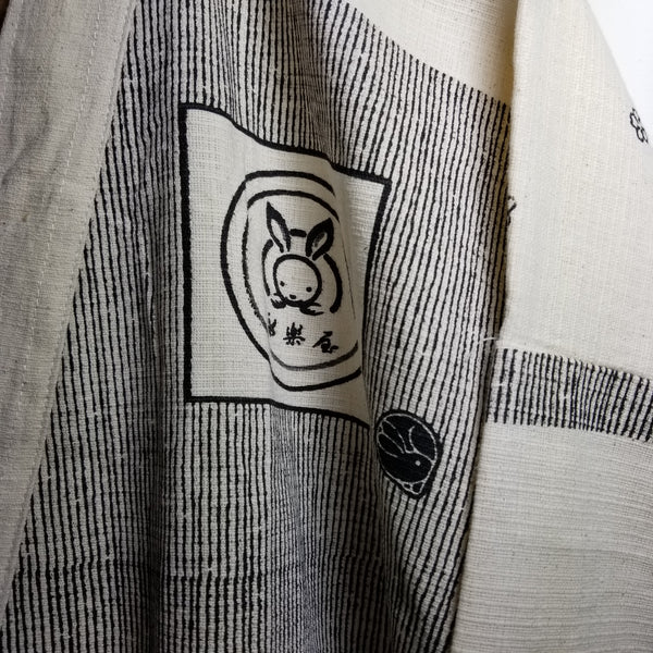 White Bunny Crests Noragi Kimono Regular & XXL