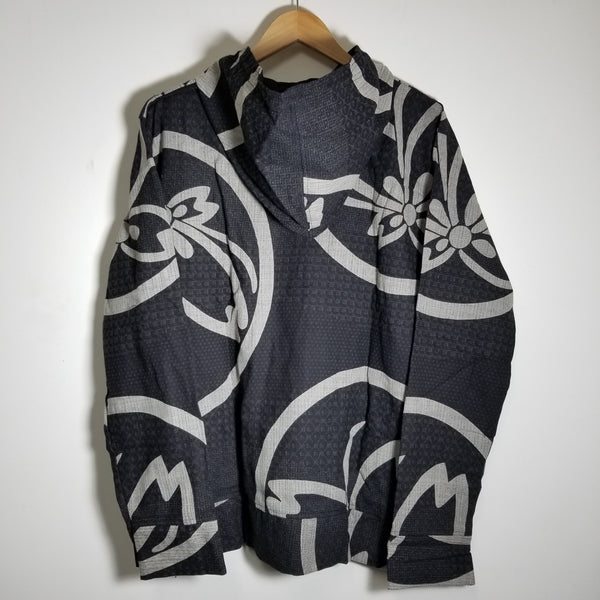 Black Flower Crests Pullover Hoodies jacket