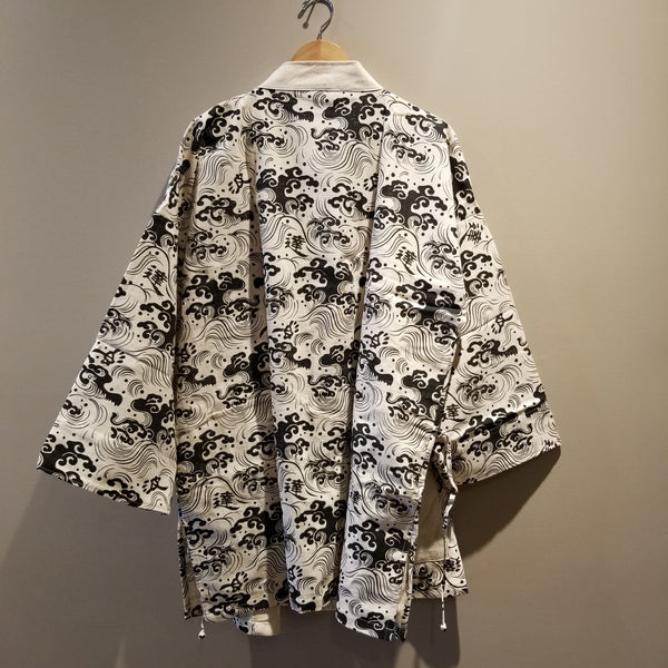 White Ronin Waves Noragi Kimono Regular & XXL