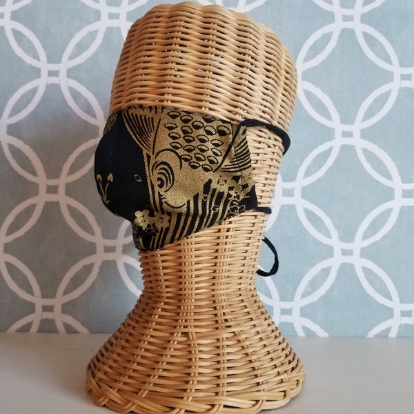 Golden Koi Tie Up Fabric Masks