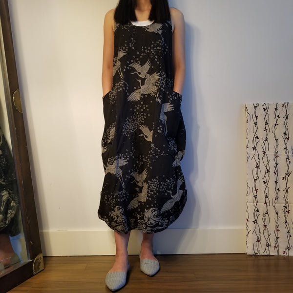 Crane Print Sundress