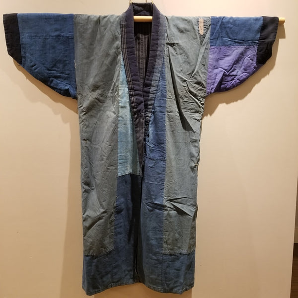 Aizome Indigo Antique Reversible Folk Boro Noragi