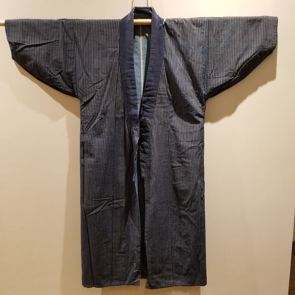 Aizome Indigo Antique Reversible Folk Boro Noragi