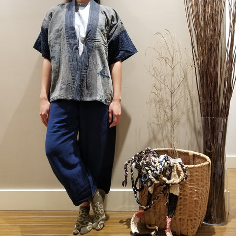 Aizome Indigo Antique Folk Boro Noragi Jacket