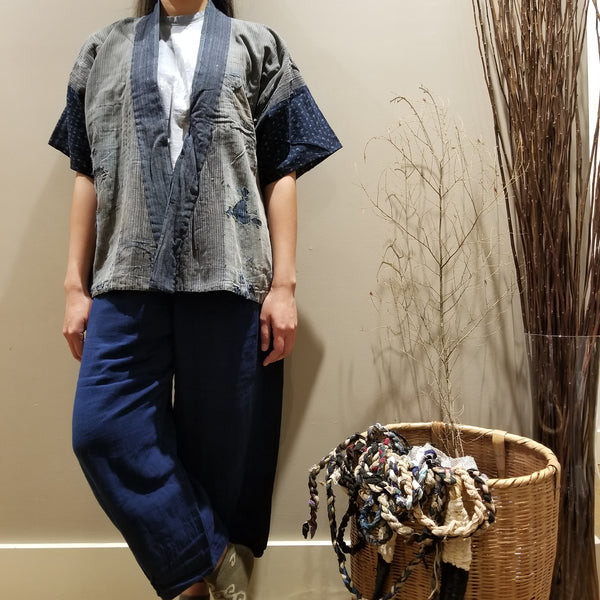 Aizome Indigo Antique Folk Boro Noragi Jacket