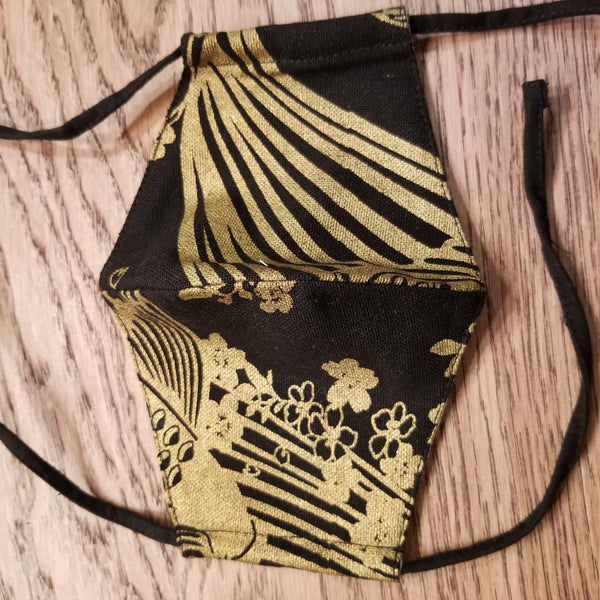 Golden Koi Tie Up Fabric Masks