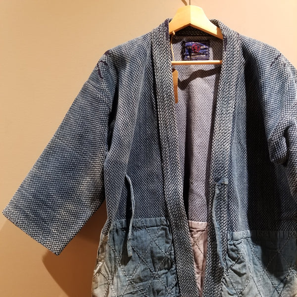 1970s ANTIQUE INDIGO KENDO SASHIKO SWORDMAN JACKET