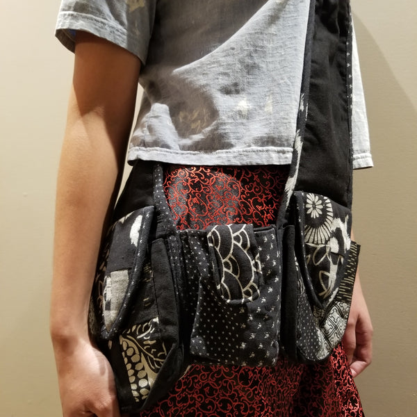 Patchwork Shoulder Bag with Zip