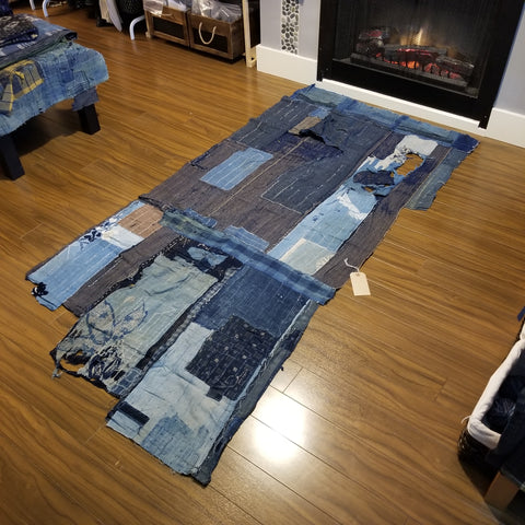 Boro Indigo Patchwork Sashiko Fabric Sheet