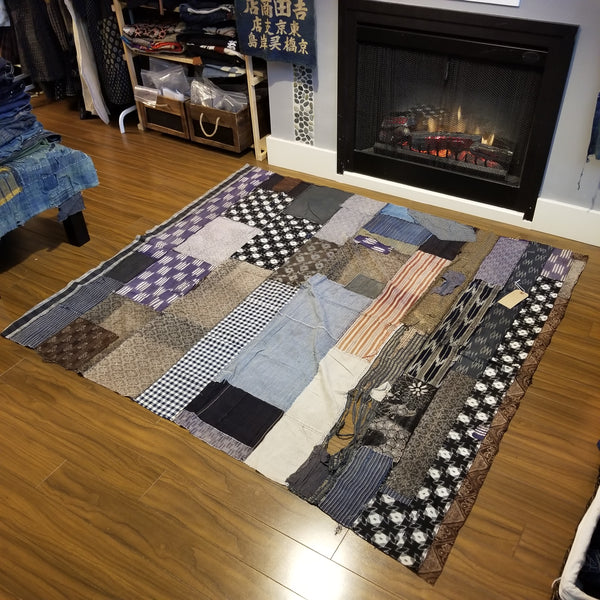 Boro Patchwork Large Fabric Sheet 145 x 164cm